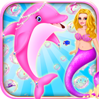 Princess Mermaid Dolphin Caring icône