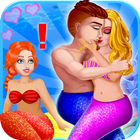 Mermaid Princess Romantic Kiss icône