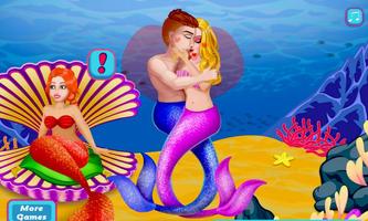 Mermaid Princess Romantic Kiss capture d'écran 2