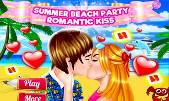 Sommer Strand Party Küssen Plakat
