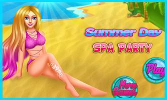 Sommertag Spa-Party Plakat