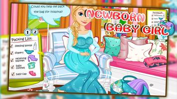 Newborn baby girl Affiche