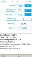 Fuel cost calculator screenshot 3