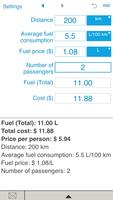 Fuel cost calculator تصوير الشاشة 2