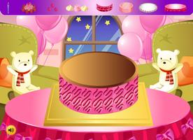gâteau décor - Jeux de Filles Affiche