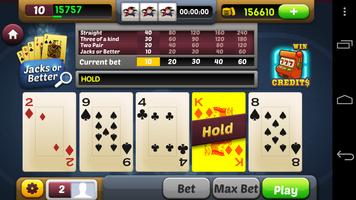 Video Poker & Slots Free Affiche