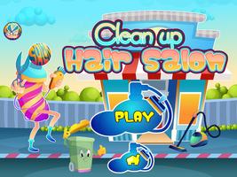 Hair salon cleaning games Affiche