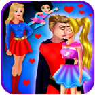 Super hero Adventure Kissing أيقونة