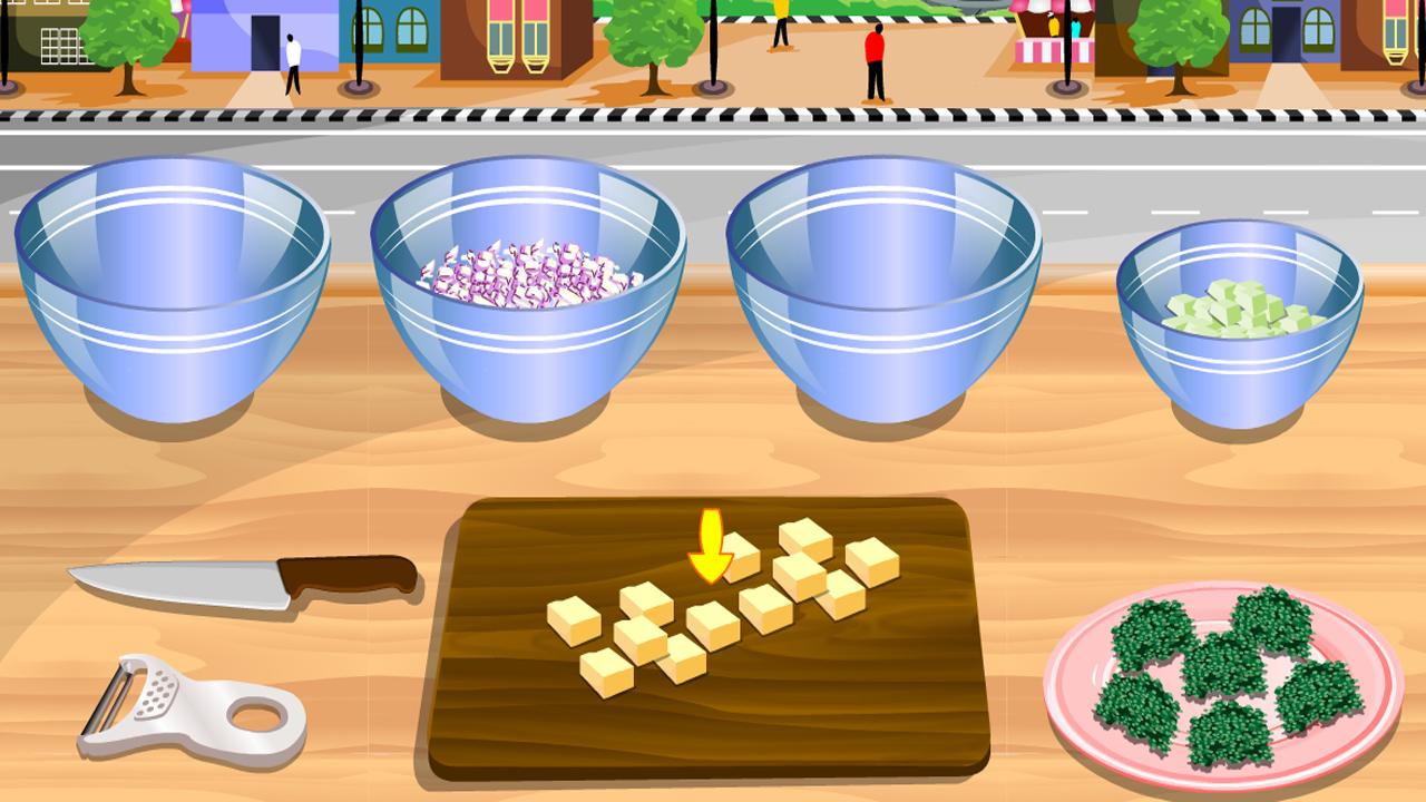 Игры делать воду. Задание готовка для детей. Игра приготовление еды. Готовим овощной салат алгоритм для детей.