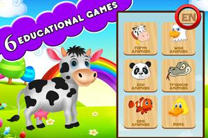 Farm Animals For Toddler - Kids Education Games poster