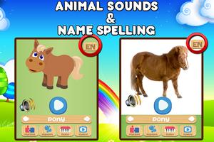 Farm Animals For Toddler - Kids Education Games اسکرین شاٹ 2
