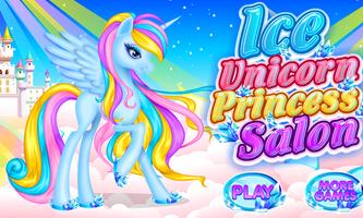 Ice Unicorn Princess Salon Affiche