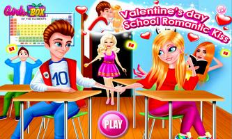Valentine Day School Kissing Affiche