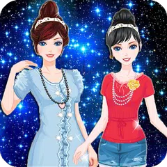 Twin Princess dress up make up APK download