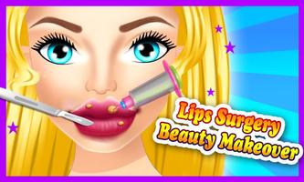 Lips Surgery Beauty Makeover الملصق