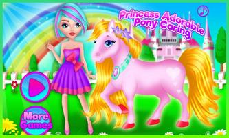 Princess Adorable Pony Caring پوسٹر