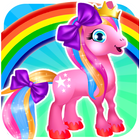 Rainbow Cute Pony Caring ícone