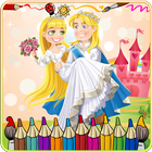 Prince and Princess Coloring icône