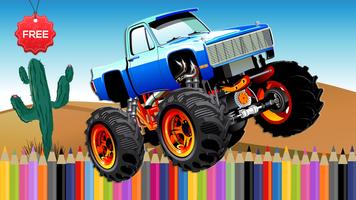 Monster Truck Coloring ポスター