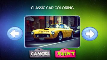 Classic Car Coloring Affiche