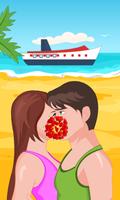 Kissing Game-Beach Couple Fun ảnh chụp màn hình 1