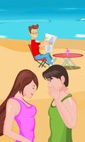 Kissing Game-Beach Couple Fun 스크린샷 2