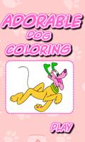 Coloring Game-Adorable Dog Cartaz