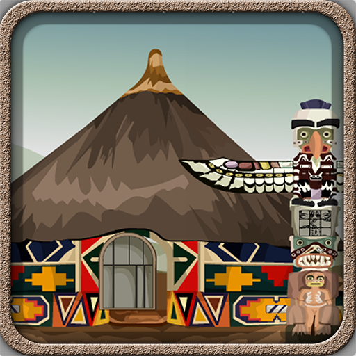 Flucht Spiele-Puzzle Stammes Hütte