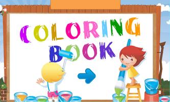 Coloring Book - Cartoon โปสเตอร์