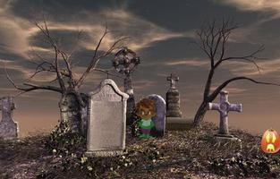 Escape Game-Halloween Cemetery Affiche