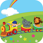 Funny Animals Train Adventure icône