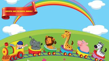 Funny Animals Train Adventure پوسٹر