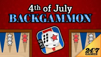 4th of July Backgammon Poster