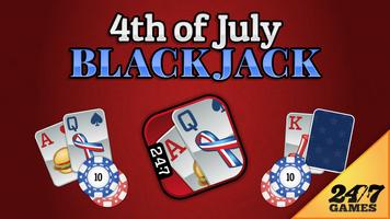 4th of July Blackjack Affiche