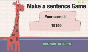 Make a sentence Game capture d'écran 3