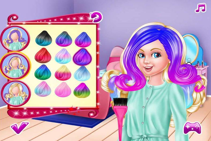 Fashion doll hair salon makeup and dressup game - YouTube