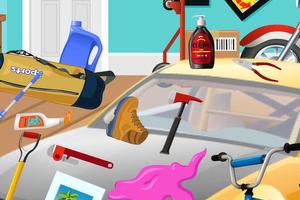 Car garage cleaning games Affiche
