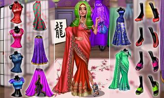 Indian Mehandi Dress Up Games Affiche