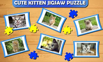 Cute Cat Kitty Jigsaw Puzzle الملصق