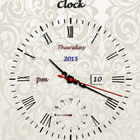 Hour striking clock alarm icon