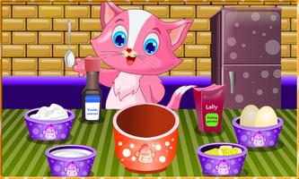 Cooking Game : Kitten Cake स्क्रीनशॉट 1