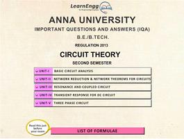 Anna Univ. Circuit Theory capture d'écran 1
