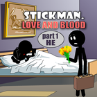 ikon Stickman Love And Blood. He