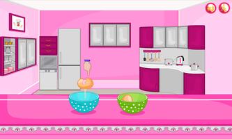 Kleurige cupcakes bakken-poster