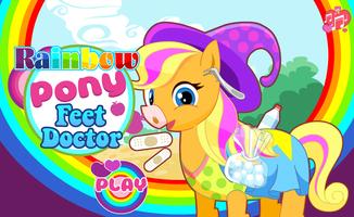 Rainbow Pony Feet Doctor Affiche