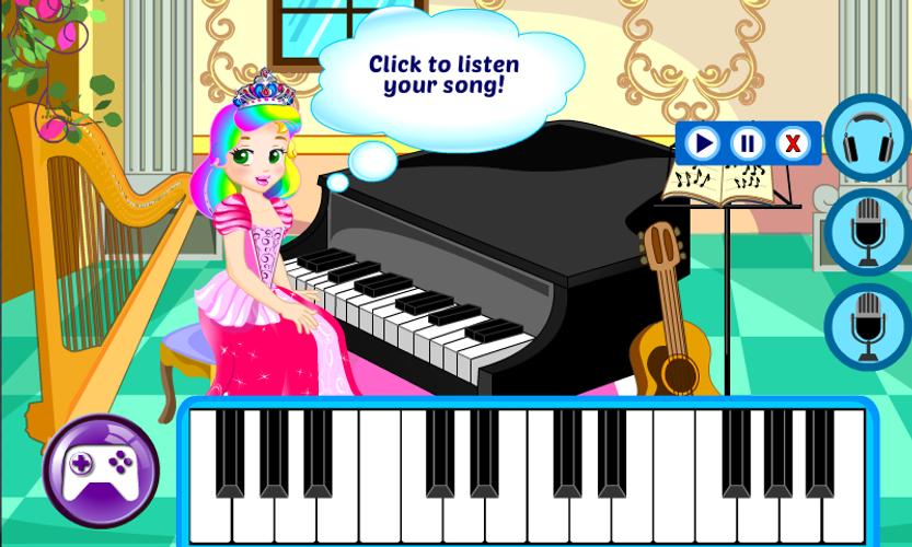 Игры пианино играть песни. Игра на фортепиано. Игра на пианино для детей. Пианино для девочек 7 лет. Пианино игра музыкальная игра.