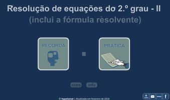 Equações do 2.º grau - II Affiche