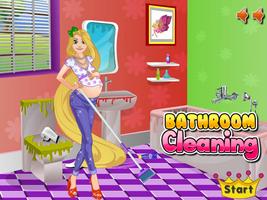 Rapunzel Bathroom Cleaning poster