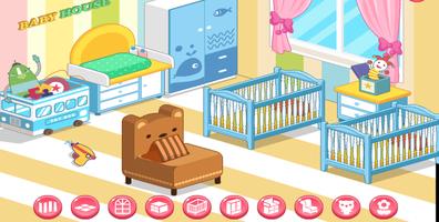 Twin Babies Room Design Affiche