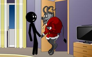 Stickman Mentalist Don't Offend Santa Affiche